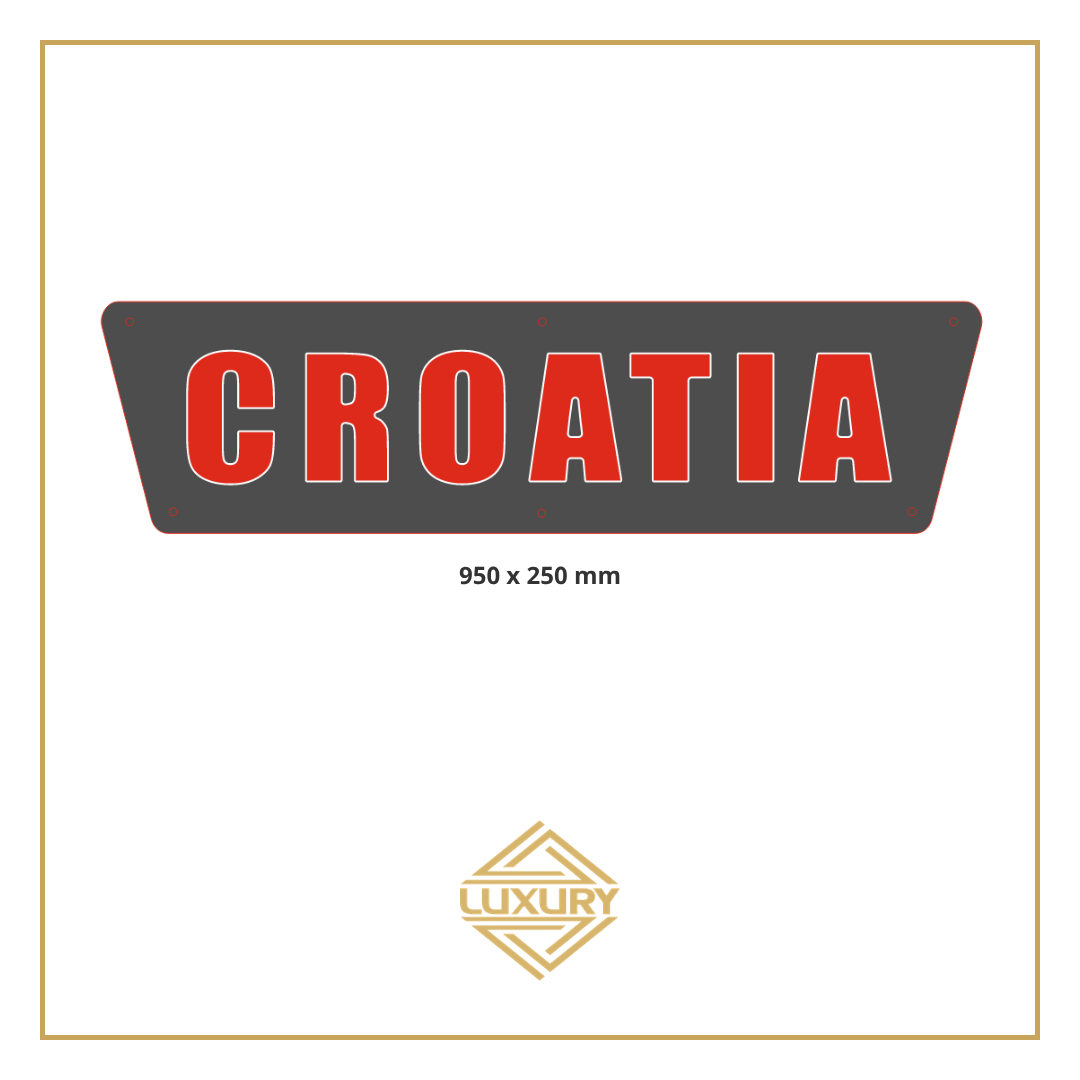 3D LED "CROATIA" decoration 950x250mm with alcantara background