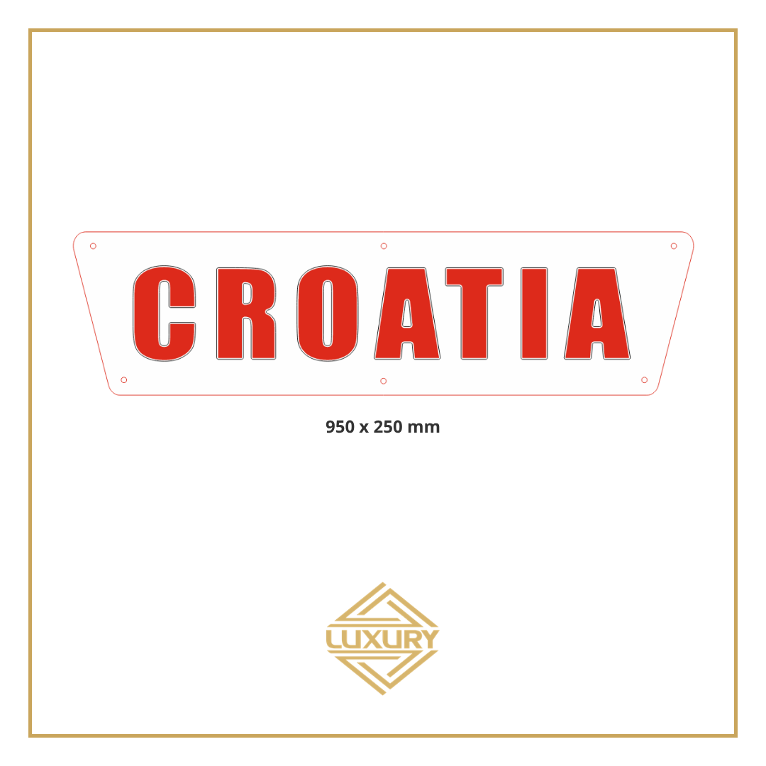3D LED "CROATIA" decoration 950x250mm