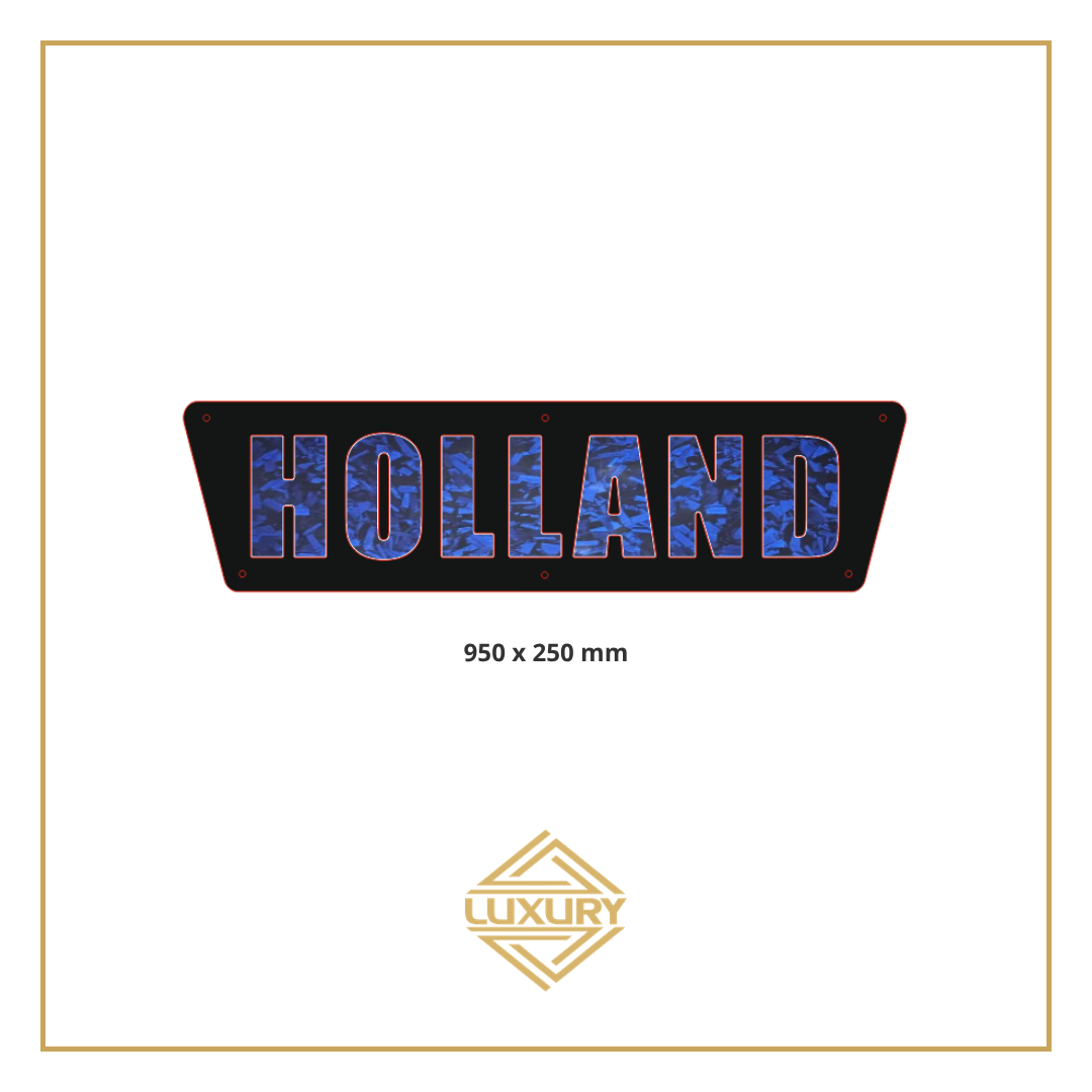 3D LED "HOLLAND" decoration 950x250mm with alcantara background