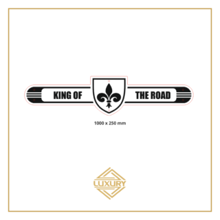 Mirror LED "FLEUR-DE-LIS & KING OF THE ROAD" decoration 1000x250mm