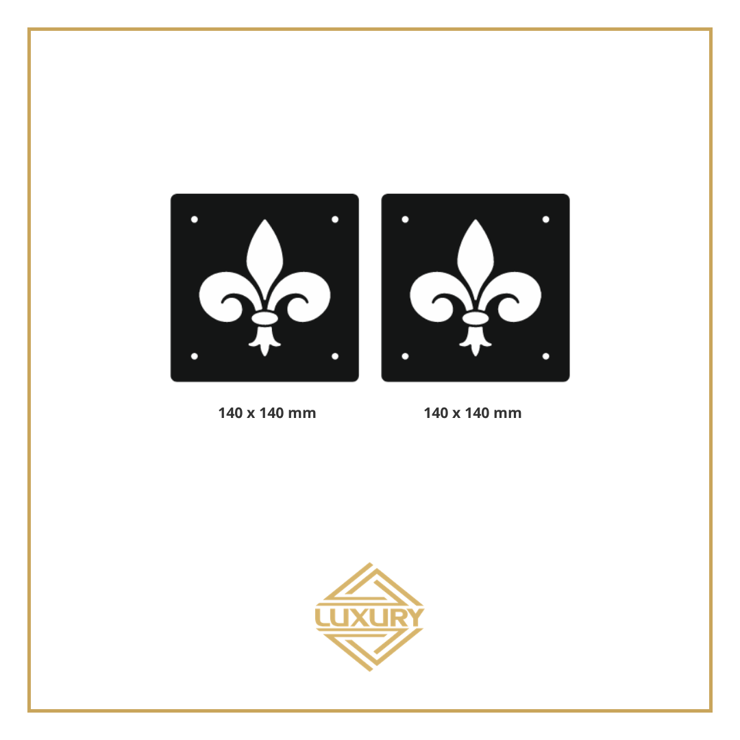 3D LED "FLEUR-DE-LIS" windshield decoration 140x140mm (1 pair)