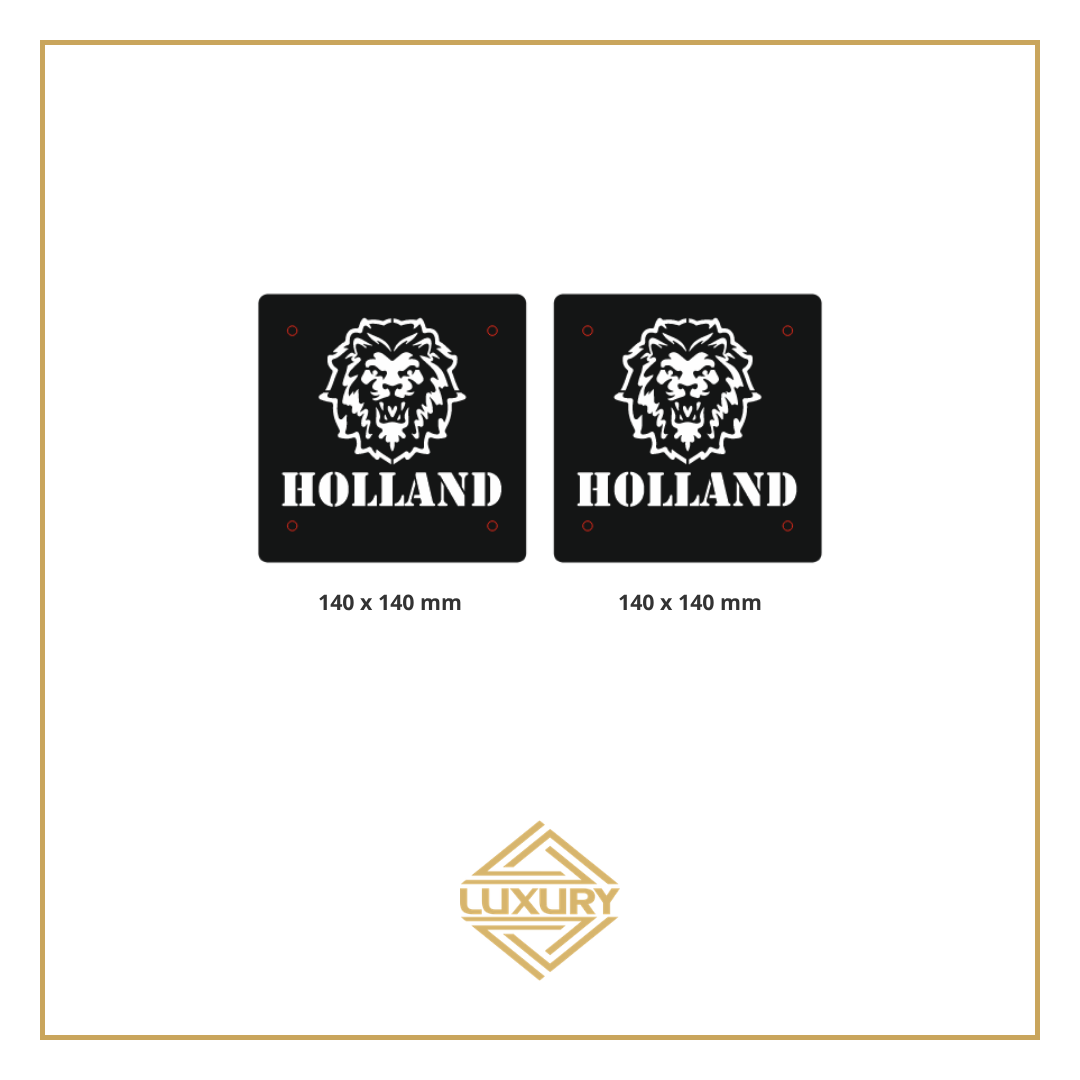 3D LED "HOLLAND & LION" windshield decoration 140x140mm (1 pair)