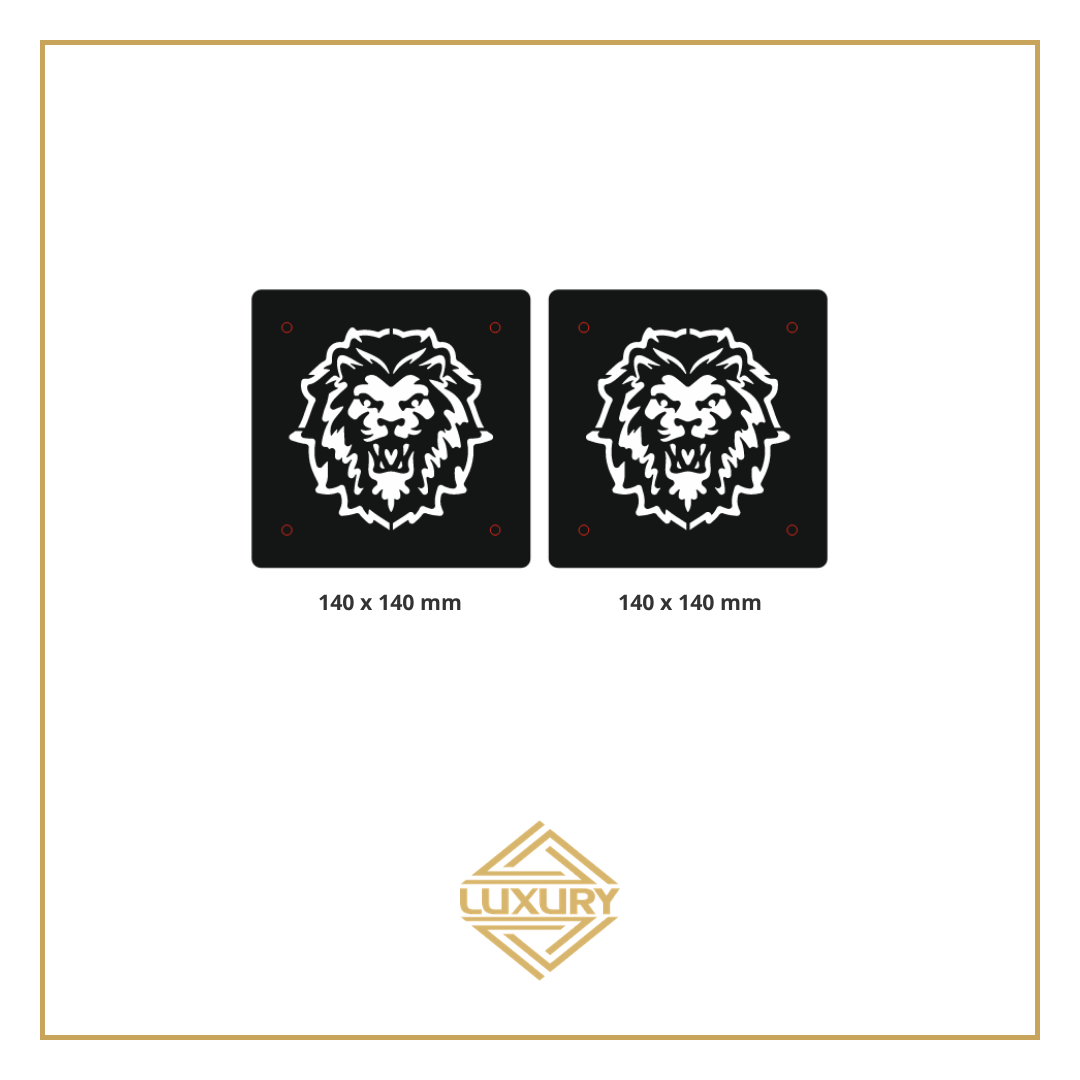 3D LED "LION" windshield decoration 140x140mm (1 pair)