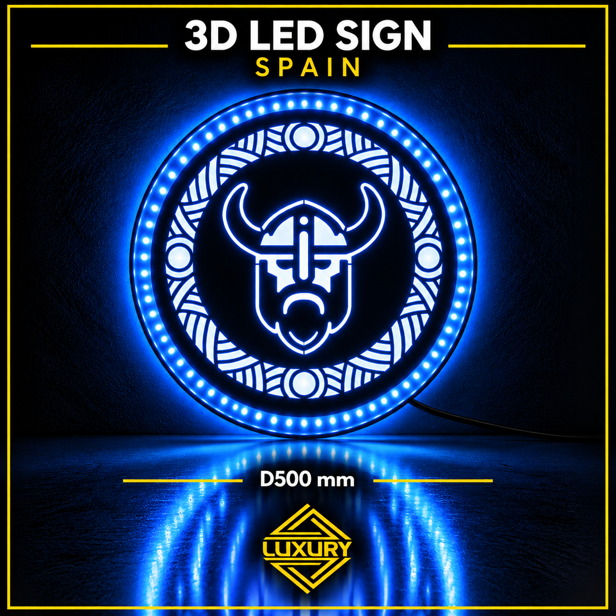 3D LED "VIKING SHIELD" decoration D500mm - Image 4