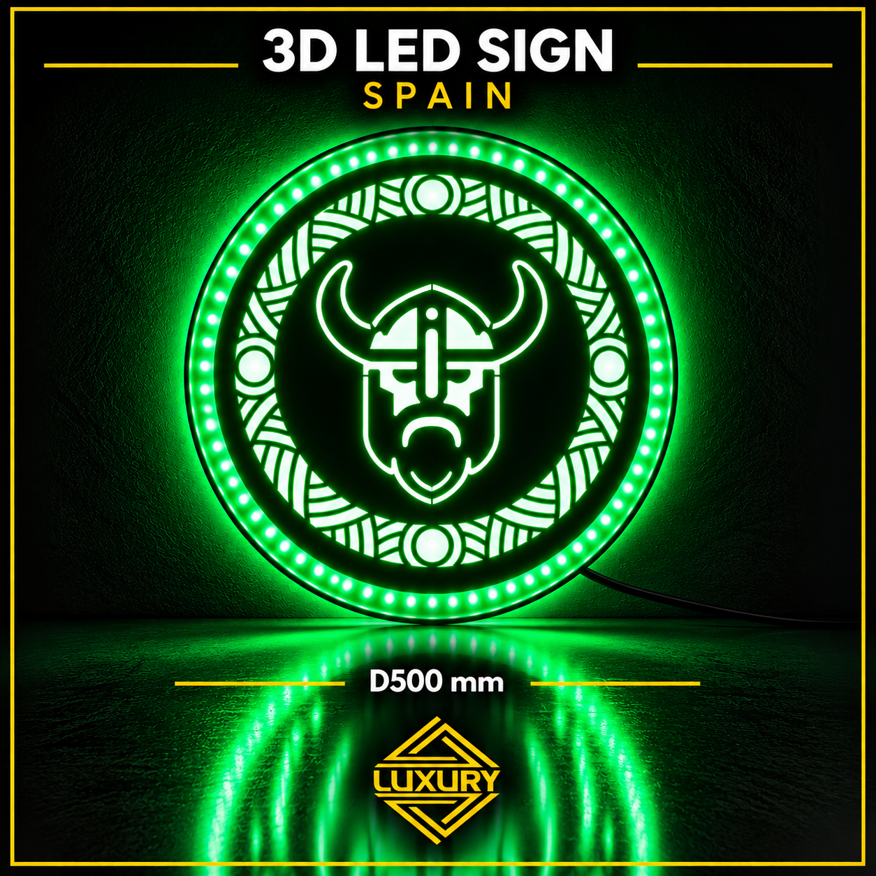 3D LED "VIKING SHIELD" decoration D500mm - Image 5