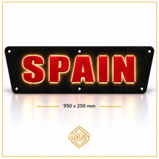 3D LED "SPAIN" decoration 950x250mm with alcantara background