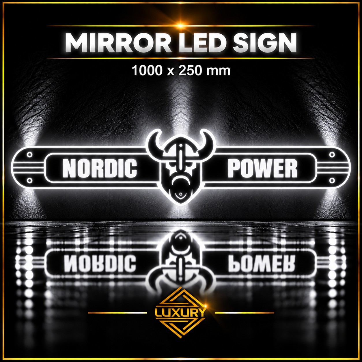 Mirror LED "NORDIC POWER" decoration 1000x250mm