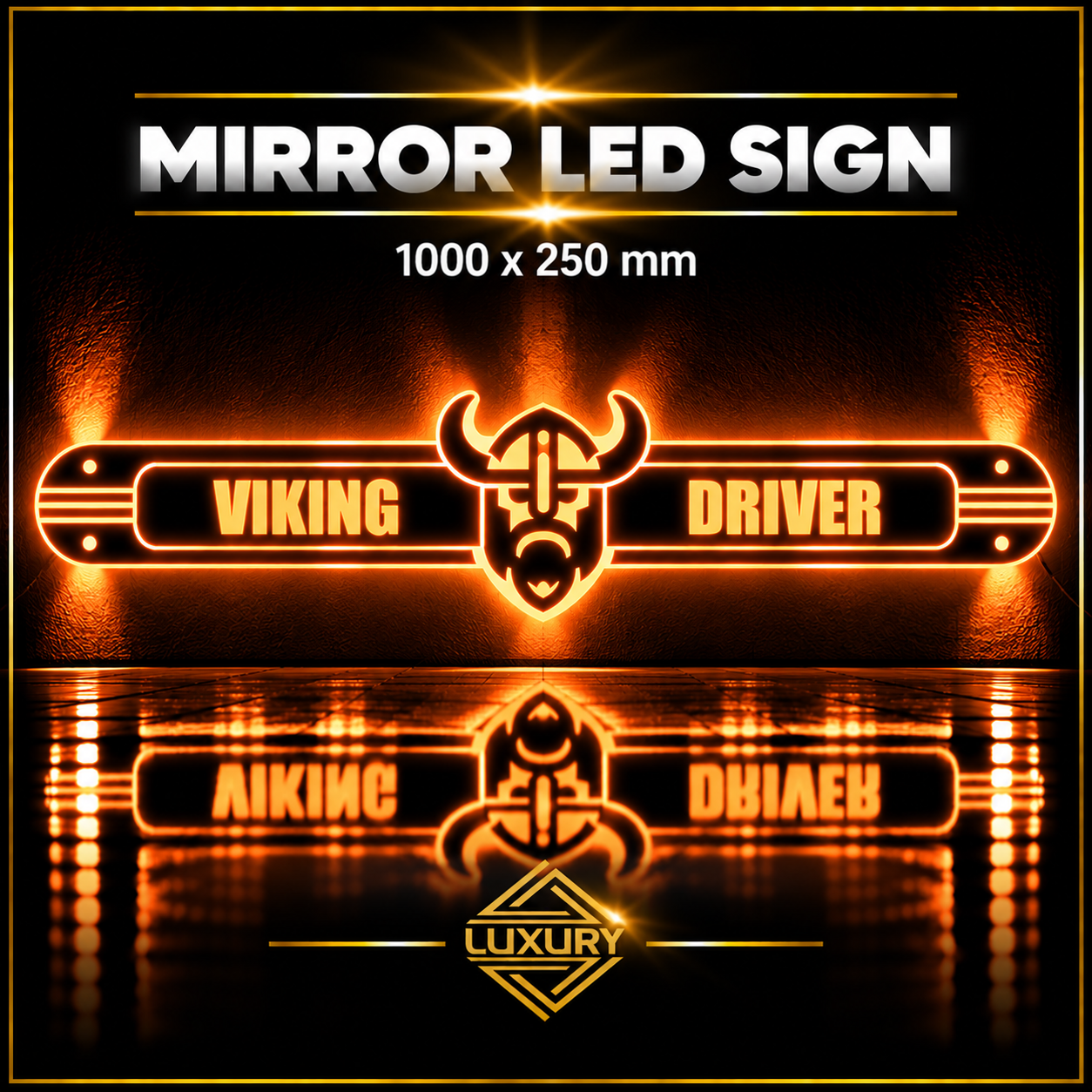 Mirror LED "VIKING DRIVER" decoration 1000x250mm - Image 2