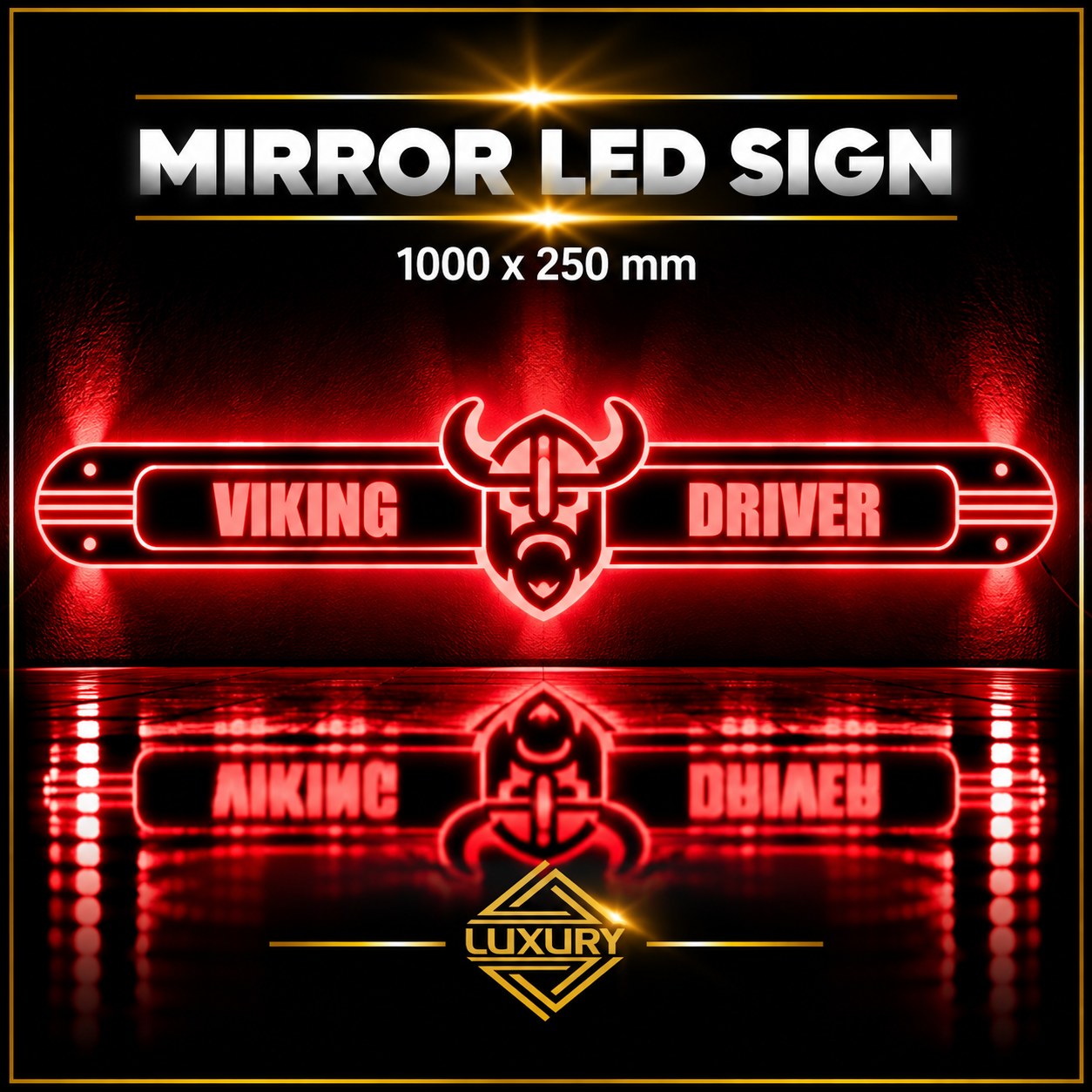 Mirror LED "VIKING DRIVER" decoration 1000x250mm - Image 5