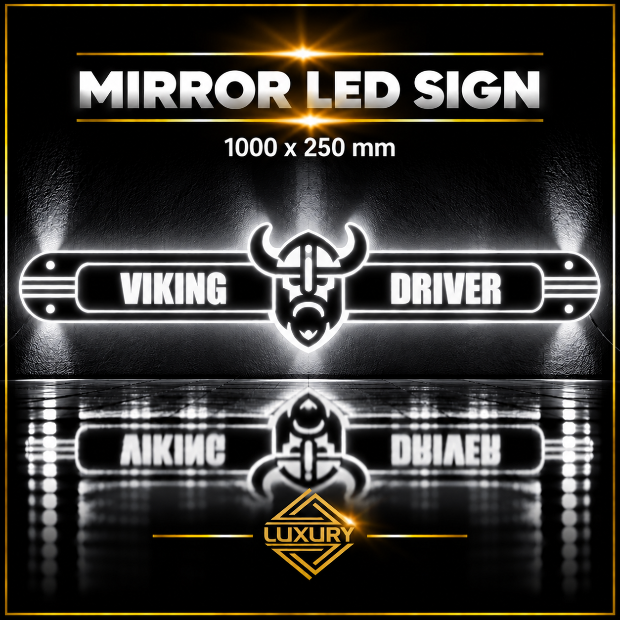 Mirror LED "VIKING DRIVER" decoration 1000x250mm