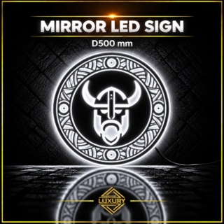 Mirror LED "VIKING SHIELD" decoration D500mm