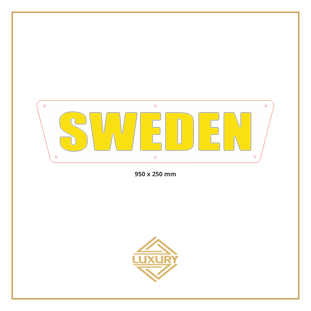 3D LED "SWEDEN" decoration 950x250mm