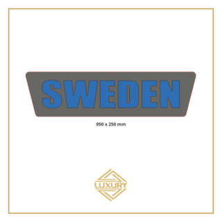 3D LED "SWEDEN" decoration 950x250mm with alcantara background